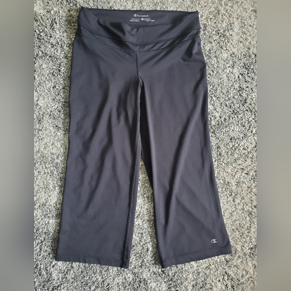 Champion Double Dry Active yoga Pants Womens Sz M Black Pull On Straight Leg - Picture 1 of 7